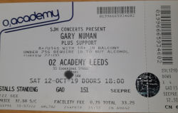 Gary Numan Leeds Ticket 2019